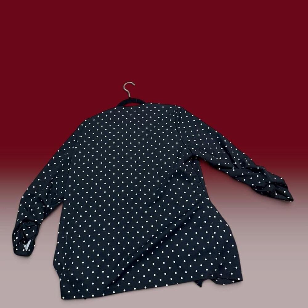 Shein black white polka blazer jacket Size L